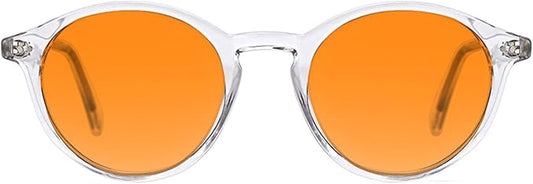 TIJN Blue Light Blocking Glasses Men Women Vintage Thick Round Rim Frame Eyeglasses