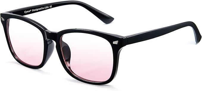Cyxus Blue Light Glasses Men Women Reduce Eye Strain UV Blocking for Office Work Computer Screen 8082