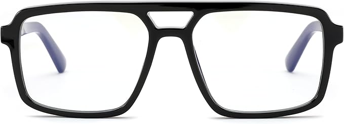 FEISEDY Retro Aviator Blue Light Glasses for Men Women Square Frame Computer Reading/TV/Phones Glasses B0209