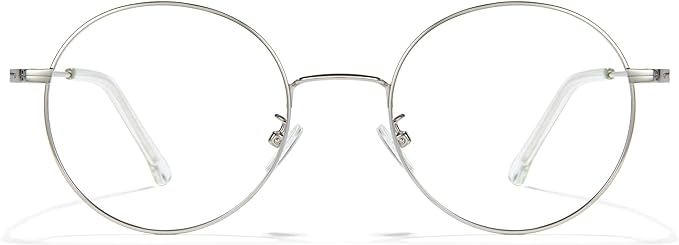 Cyxus Blue Light Glasses for Men and Women, Round Metal Frame Computer Eyeglasses for Office, Gaming, Reading 8090