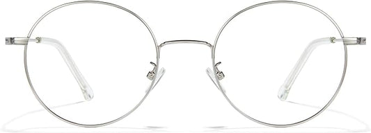 Cyxus Blue Light Glasses for Men and Women, Round Metal Frame Computer Eyeglasses for Office, Gaming, Reading 8090
