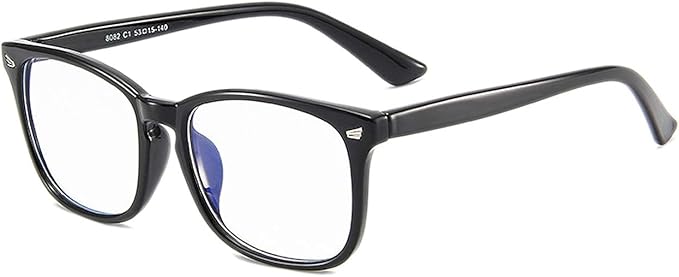 MAXJULI Blue Light Blocking Glasses,Computer Reading/Gaming/TV/Phones Glasses for Women Men(Shiny Black)