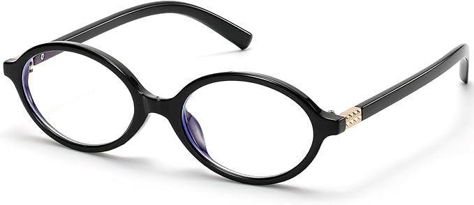 ViewJoy Retro Oval Blue Light Glasses for Women Fashion Computer Glasses Bluelight Blocking Eyewear Vintage Frame