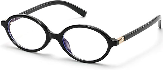 ViewJoy Retro Oval Blue Light Glasses for Women Fashion Computer Glasses Bluelight Blocking Eyewear Vintage Frame