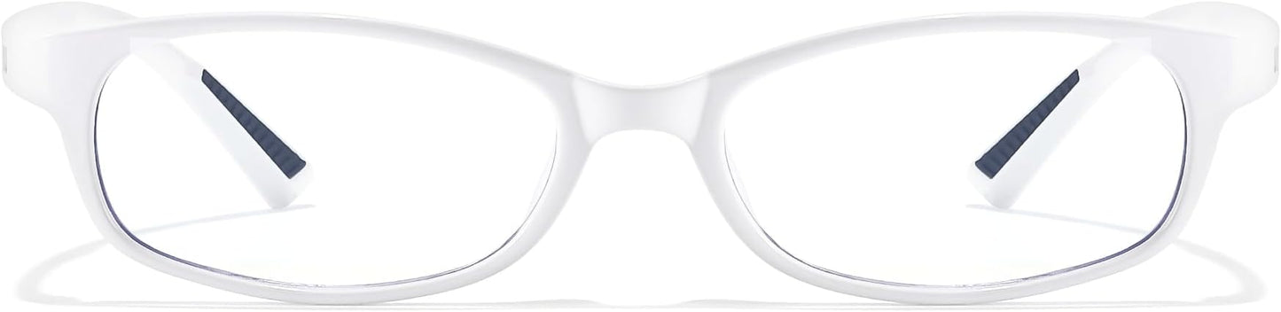 SODQW Office-Siren Blue Light Glasses for Women, Rectangle Frame, Y2K Small Eyewear, Anti Eyestrain Computer Glasses