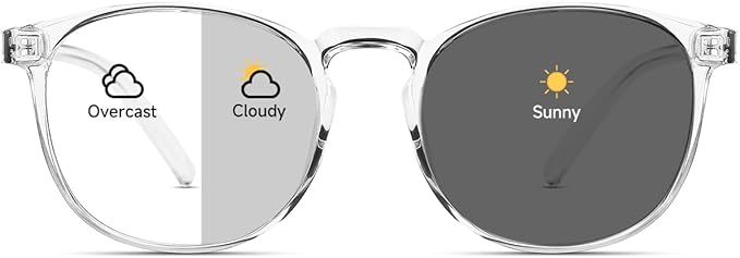 CNLO Blue Light Blocking Glasses,Computer Glasses,Anti Eyestrain, Lightweight Frame Eyeglasses,Men/Women… (Crystal | Anti-Blue Light Tinted Lenses)