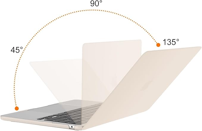MOSISO Compatible with MacBook Air 13 inch Case M5 2026 M4 2025 M3 M2 2024-2022 A3449 A3240 A3113 A2681,Hard Shell&Keyboard Cover&Screen Film&Pouch for MacBook Air 13.6 inch Case, Beige