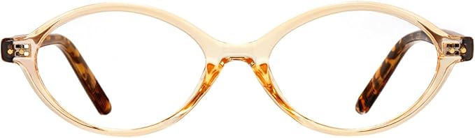 TIJN Olisa Blue Light Blocking Glasses for Women Men,Retro Oval Frame Bluelight Eyeglasses for Gaming/Computer/Screen