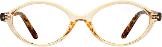 TIJN Olisa Blue Light Blocking Glasses for Women Men,Retro Oval Frame Bluelight Eyeglasses for Gaming/Computer/Screen