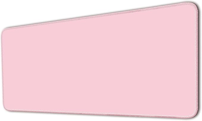 Large Mouse Pad, Non-Slip Desk Blotter, Office & Gaming, Pastel Pink, 24x12 inch