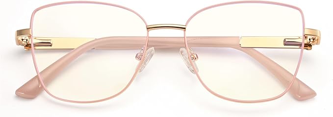 Dollger Blue Light Glasses For Woman Fashion Computer Gaming Eyeglasses Cat Eye Matal Bluelight Blocking Glasses
