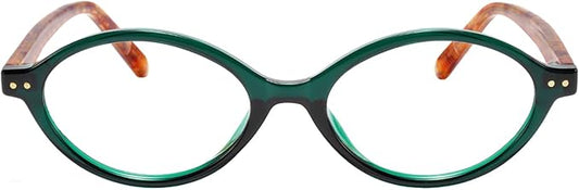 TIJN Olisa Blue Light Blocking Glasses for Women Men,Retro Oval Frame Bluelight Eyeglasses for Gaming/Computer/Screen
