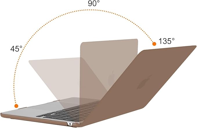 MOSISO Compatible with MacBook Air 13 inch Case M5 2026 M4 2025 M3 M2 2024-2022 A3449 A3240 A3113 A2681,Hard Shell&Keyboard Cover&Screen Film&Pouch for MacBook Air 13.6 inch Case, Caramel Brown
