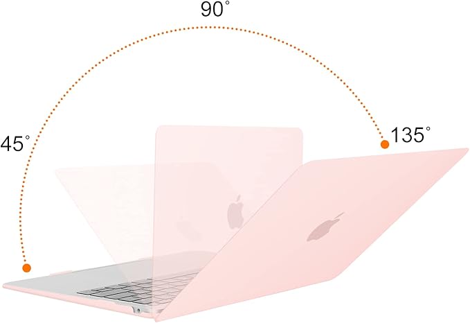 MOSISO Compatible with MacBook Air 13 inch Case M1 Chip 2021-2018 Release A2337 A2179 A1932, Plastic Hard Shell&Keyboard Cover&Screen Film&Storage Bag for MacBook Air 13.3 inch Case, Chalk Pink