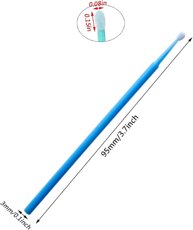100 Pack Phone Charge Port Cleaning Tool kit,Bendable Mini Soft Round Brushes Cleaner Compatible with iPhone 11 Pro Speaker Tablet Camera Laptop Computer Smartphone, Blue - Image 4