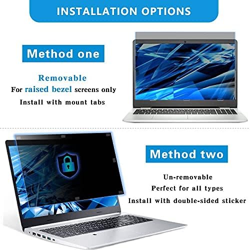 FILMEXT Laptop Privacy Screen 15.6 inch Privacy Screen Filter for Laptop 15.6" Asus/15.6" Acer/15.6HP/Dell/Toshiba 16:9, Anti-Spy,Anti-Glare Anti Blue Light-with Matte/Glossy surface