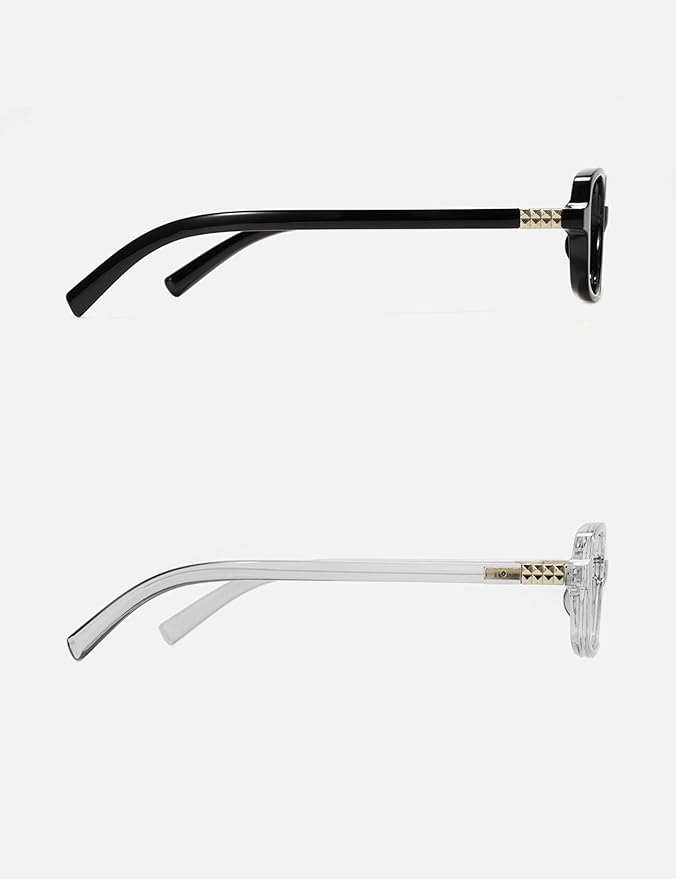Slocyclub Square Blue Light Blocking Glasses for Women Men Vintage Rectangular Frame Eyeglasses Retro Small Square Glasses