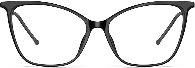 VISOONE Oversized Cat Eye Blue Light Blocking Glasses for Women Large Cute Lightweight Eyeglasses Metal Frame Calina