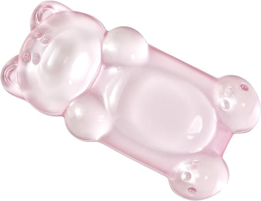Ergonomic Silicone Gel Mouse Wrist Rest –Pink Clear Cute Bear Mouse Wrist Rest, Comfort & Support for Typing and Gaming