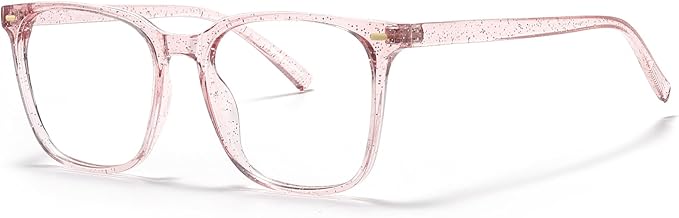 Oversized Square Blue Light Blocking Glasses for Women Men, Anti-Fatigue Computer Monitor Glasses Reduce Eye Strain