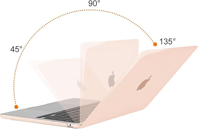 MOSISO Compatible with MacBook Air 13 inch Case M5 2026 M4 2025 M3 M2 2024-2022 A3449 A3240 A3113 A2681, Hard Shell&Keyboard Cover&Screen Film&Type C for MacBook Air 13.6 inch Case, Russet Orange