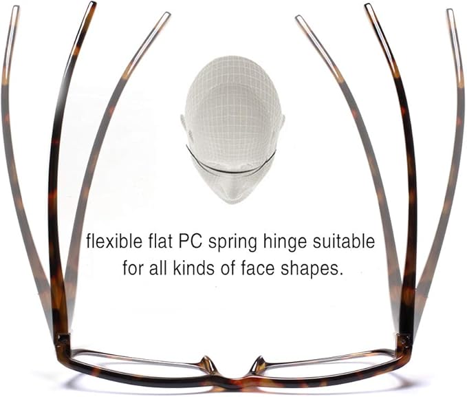 Henotin 5-Pack Reading Glasses Blue Light Blocking Anti Eyestrain Computer Reading Glasses for Women and Men Readers (5 Pack Tortoise, 2.50, Diopters)