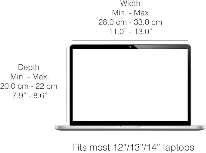 4-in-1 Laptop Screen Shade – Original Lux Hood – Sun, Privacy, Heat & Contrast Protection, Freestanding with Pocket, Fits 12–14” MacBook & PC, Patented, Red | PHILBERT Danish Design