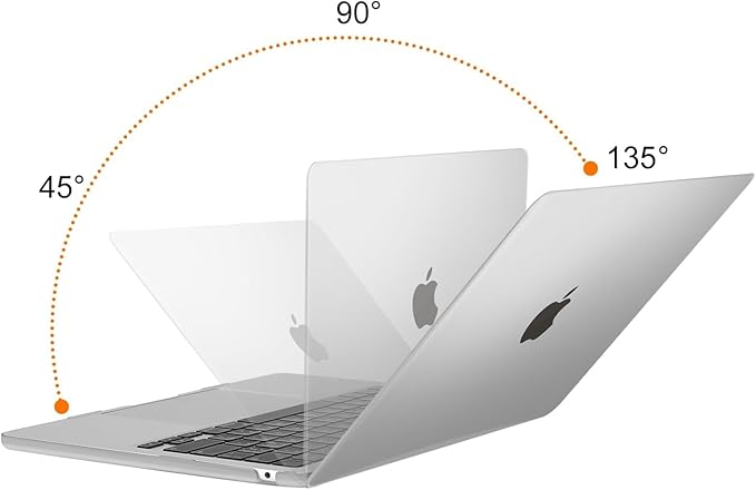 MOSISO Compatible with MacBook Air 13 inch Case M5 2026 M4 2025 M3 M2 2024-2022 A3449 A3240 A3113 A2681,Hard Shell&Keyboard Cover&Screen Film&Pouch for MacBook Air 13.6 inch Case, Frost