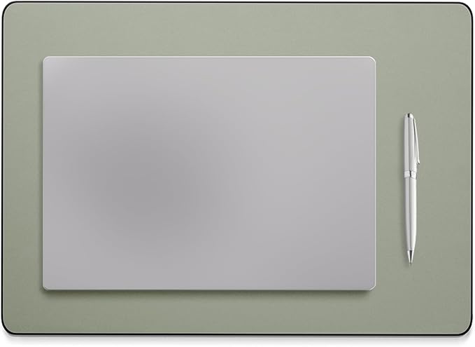 Jotsome Leather Desk Pad Mat, Non-Slip Desk Blotter Pad - Desk Protector for Office, Home, Lap Desk, Laptop, and Desktop (Sage, 17" x 12")