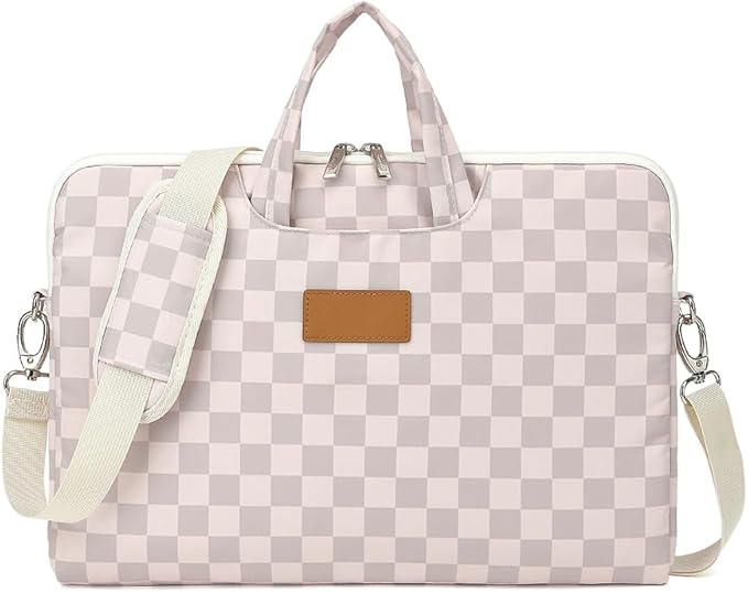 canvaslife Water Neutral Checker Pattern Resistant Laptop Shoulder Messenger Bag for Pro 16 inch and 15.6 inch-16 inch Laptop