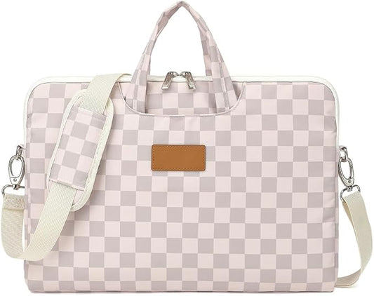 canvaslife Water Neutral Checker Pattern Resistant Laptop Shoulder Messenger Bag for Pro 16 inch and 15.6 inch-16 inch Laptop