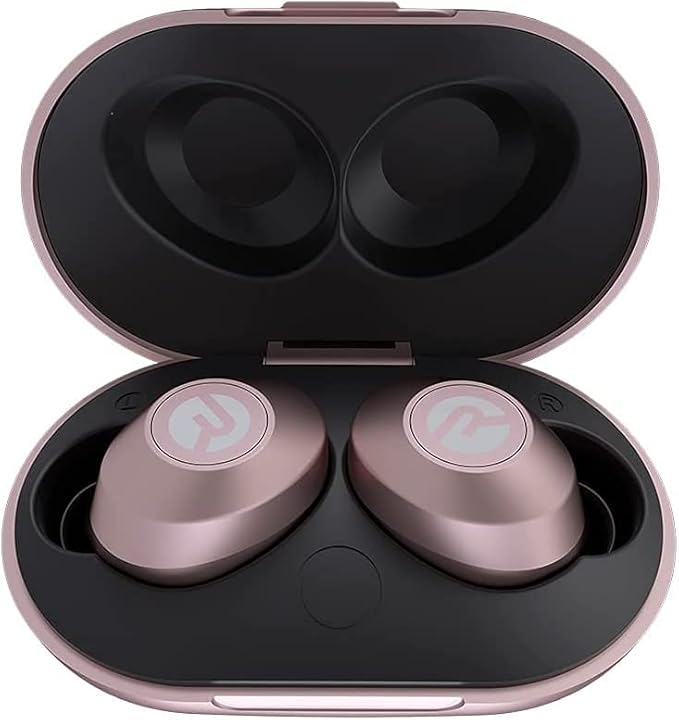 Raycon Everyday Classic Bluetooth Wireless Earbuds + Microphone with Active Noise Canceling, Sweat & Water-Resistant Earphones, Ear Buds Wireless Bluetooth 32 Hours Playtime (Rose Gold)