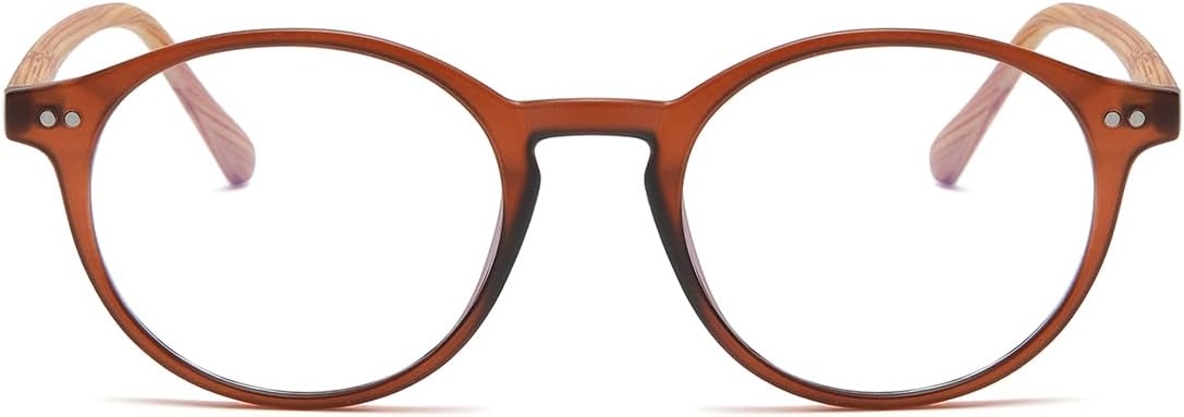 Gleyemor Blue Light Glasses for Men Women, Vintage Round Frame Computer Eyeglasses