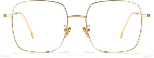 Cyxus Blue Light Glasses for Men and Women, Round Metal Frame Computer Eyeglasses for Office, Gaming, Reading 8090