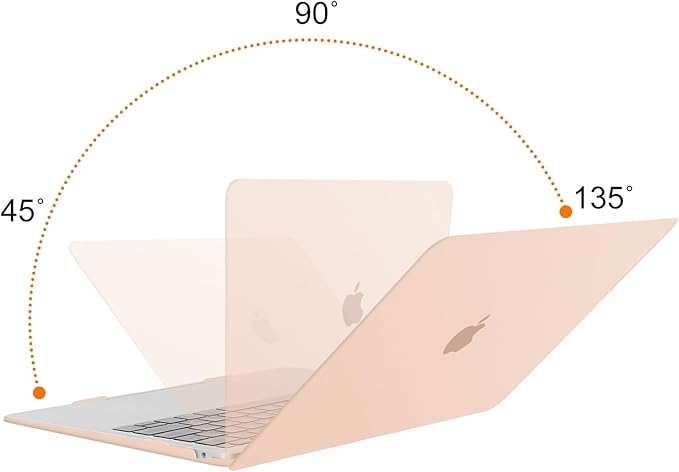 MOSISO Compatible with MacBook Air 13 inch Case M1 Chip 2021-2018 Release A2337 A2179 A1932, Plastic Hard Shell&Keyboard Cover&Screen Film&Storage Bag for MacBook Air 13.3 inch Case, Peach Fuzz