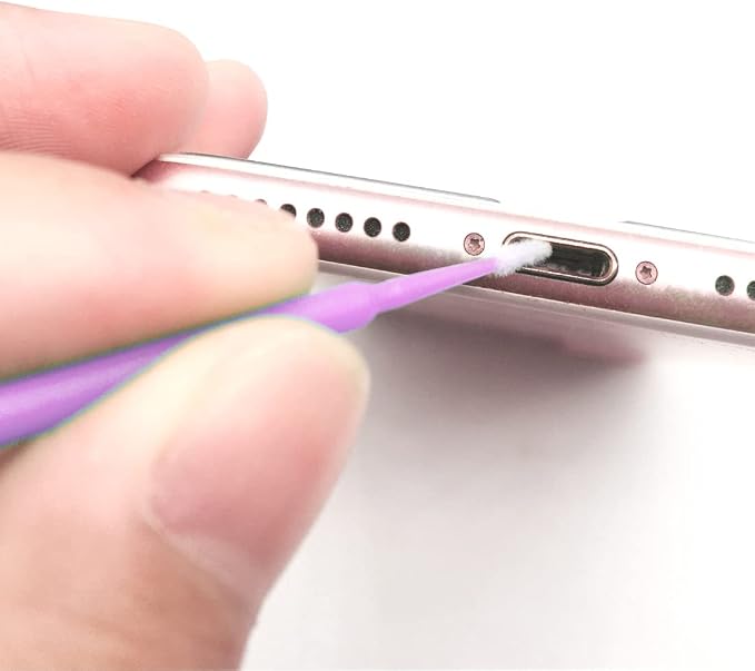 100 Pack Phone Charge Port Cleaning Tool kit,Bendable Mini Soft Round Brushes Cleaner Compatible with iPhone 11 Pro Speaker Tablet Camera Laptop Computer Smartphone, Pink - Image 5