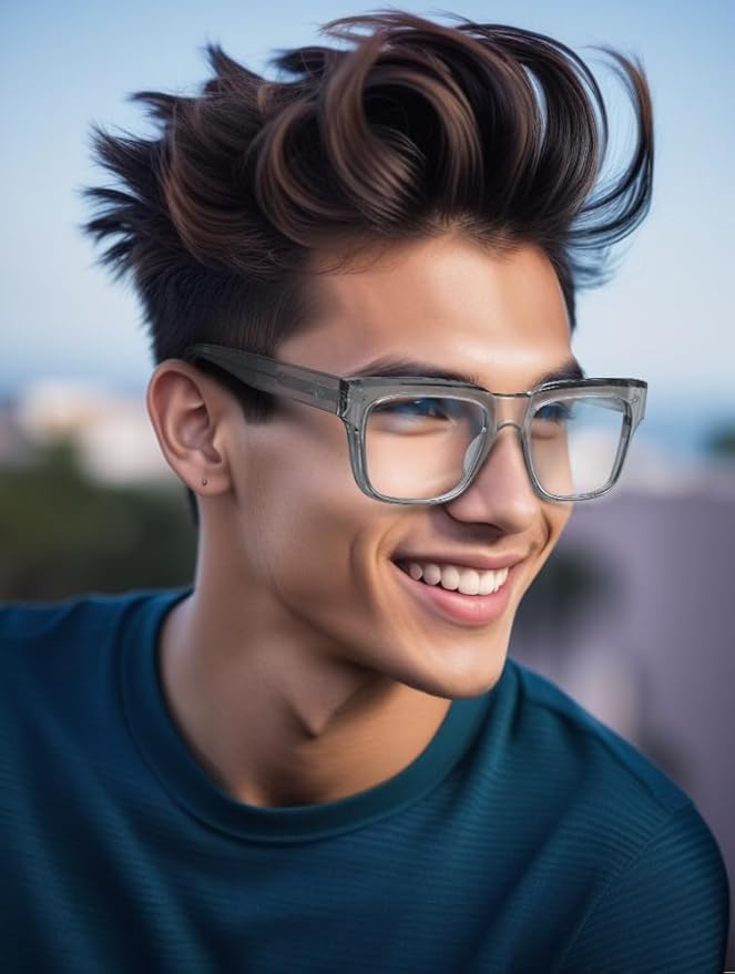 VISOONE TR90 Square Blue Light Blocking Glasses Fashion Computer Eyewear for Women and Men RANDI