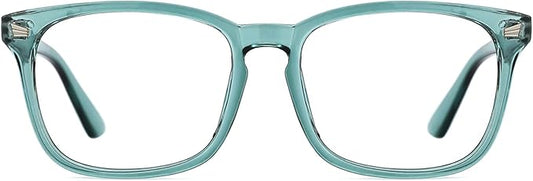 TIJN Blue Light Blocking Glasses for Women Men Square Frame Nerd Eyeglasses Anti Blue Ray Computer Screen Glasses