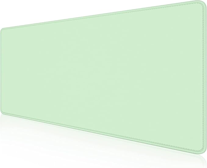 Dapesuom Large Gaming Mouse Pad, Extended Mouse Mat with Stitched Edges, Full Size Keyboard Pad with Non-Slip Base, Big XXL Computer Desk Mats for Gamer, Laptop, Office, 35.5 x 15.7in, Lake Green
