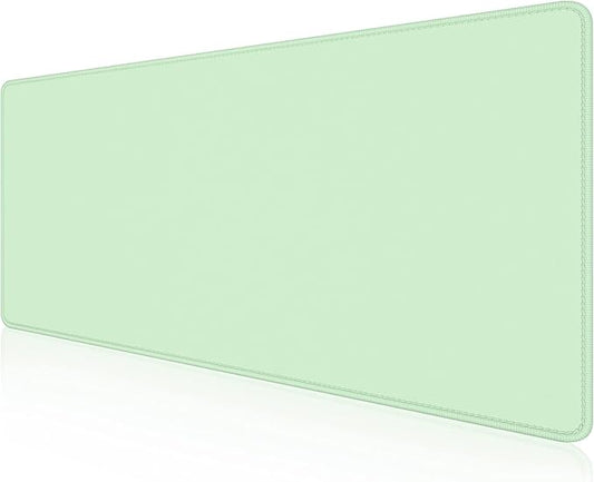 Dapesuom Large Gaming Mouse Pad, Extended Mouse Mat with Stitched Edges, Full Size Keyboard Pad with Non-Slip Base, Big XXL Computer Desk Mats for Gamer, Laptop, Office, 35.5 x 15.7in, Lake Green