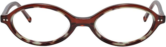TIJN Olisa Blue Light Blocking Glasses for Women Men,Retro Oval Frame Bluelight Eyeglasses for Gaming/Computer/Screen