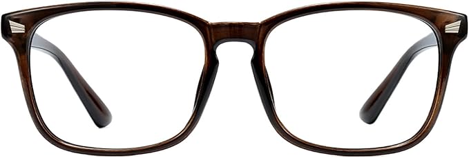 TIJN Blue Light Blocking Glasses for Women Men Square Frame Nerd Eyeglasses Anti Blue Ray Computer Screen Glasses