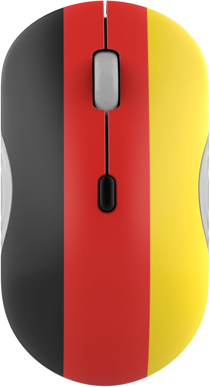 Lenovo 350 Bluetooth Silent Mouse (Fan Edition), Wireless Ergonomic Ambidextrous Design, Bluetooth 5.3, Adjustable DPI up to 2400, 36 Month Battery Life, Recycled Materials, German Flag