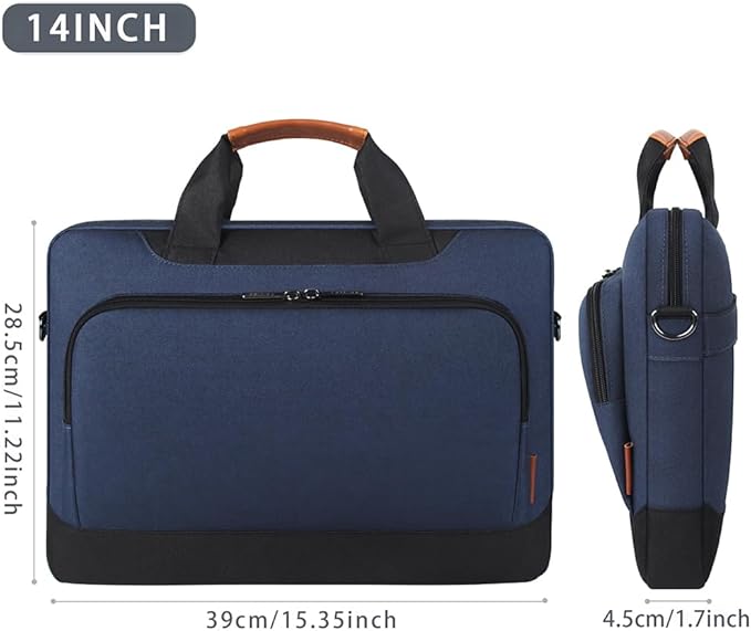 DOMISO 13.5-14 Inch Laptop Bag Business Briefcase Notebook Carrying Case Shoulderbag for MacBook Pro 14 Inch 2021 Model A2442 with M1 Pro/ M1 Max Chip & Touch ID,Blue