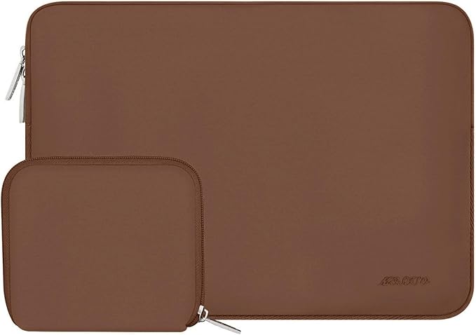 MOSISO Laptop Case 16 inch, 15-15.6 inch Laptop Sleeve Bag Compatible with MacBook Pro 16 M5 M4 M3 M2 M1, HP Acer Dell Lenovo ASUS Notebook, Neoprene Computer Sleeve Bag with Small Case, Caramel Brown
