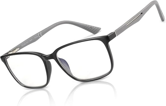 BLUEMOKY Blue Light Reading Glasses for Men???Sport Square Frame Readers, Anti Glare Computer Glasses