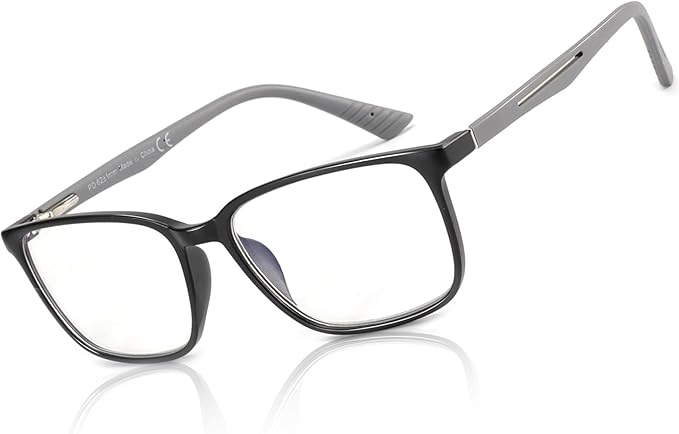 BLUEMOKY Blue Light Reading Glasses for Men???Sport Square Frame Readers, Anti Glare Computer Glasses