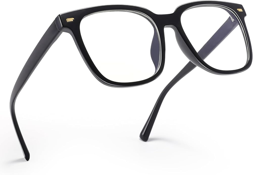 PANNER Oversized Square Blue Light Blocking Glasses for Women Men Anti Glare Reduce Eyestrain Computer Glasses