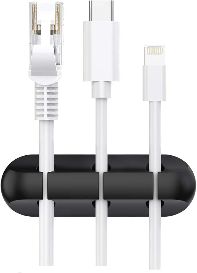SOULWIT Cable Holder Clips, 3-Pack Cable Management Cord Organizer Clips Silicone Self Adhesive for Desktop USB Charging Cable Nightstand Power Cord Mouse Cable Wire PC Office Home - Image 7