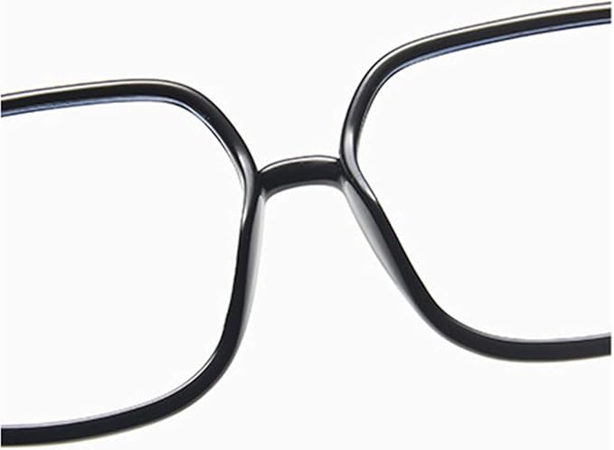 Shiratori Woman's New Retro Blue Light Blocking Glasses Big frame Nerd Eyeglasses Frame Anti Blue Ray Computer Game Glasses Black